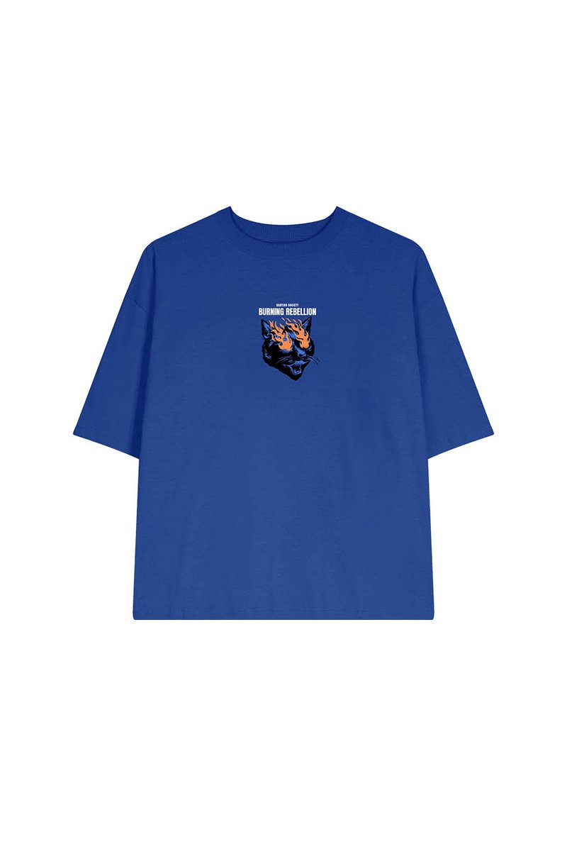 Kaotiko T-shirt print donkerblauw