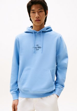 OUTLINE FLAG SCRIPT - Felpa con cappuccio - cloudy blue