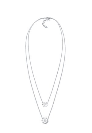 Elli LOTUSBLUME OM SYMBOL YOGA MANTRA LAYER - Halskette - silberfarben