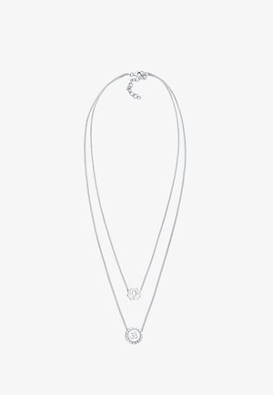 Elli LOTUSBLUME OM SYMBOL YOGA MANTRA LAYER - Ketting - silberfarben