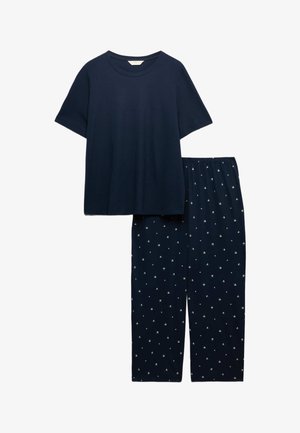 Marks & Spencer, PRINTED CROPPED SET - Pyjama - navy mix