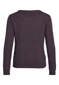 VILA VIRIL O-NECK - Stickad tröja - weinrot