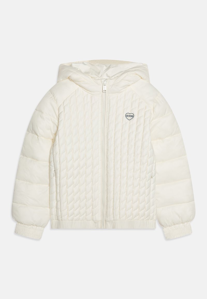 Guess JUNIOR GIRL HOODED - Χειμωνιάτικο μπουφάν - cream white