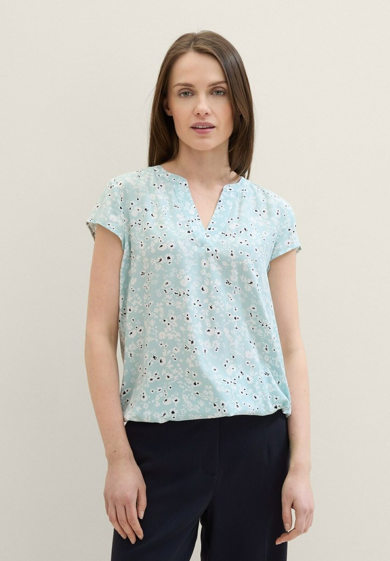 TOM TAILOR Bluse - blue tiny flower design