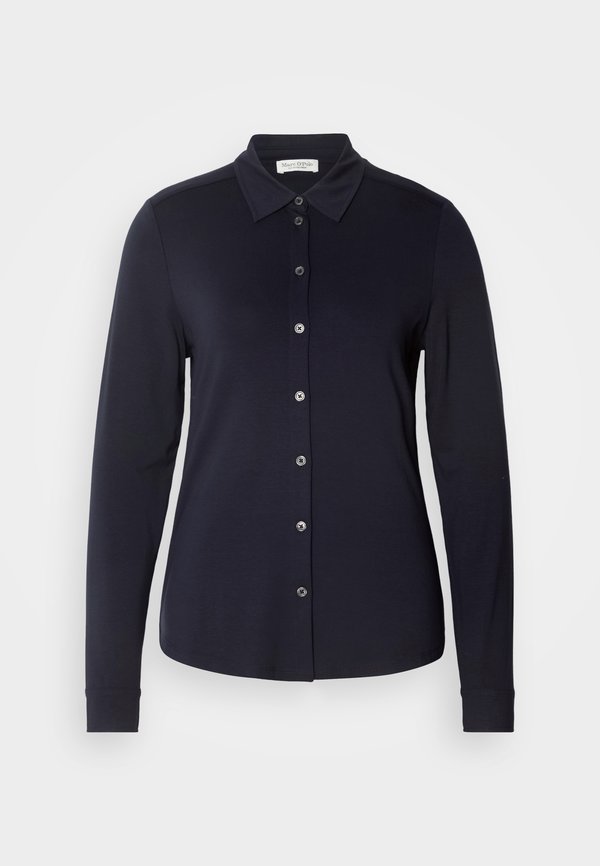 LONG SLEEVE COLLAR BUTTON PLACKET - Button-down blouse - manic midnight3