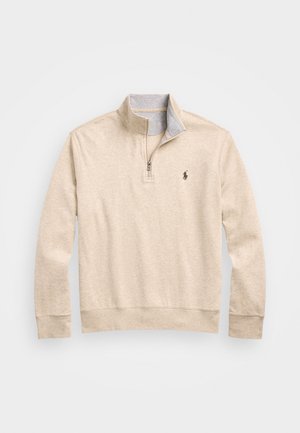 Polo Ralph Lauren LUXURY JERSEY QUARTER-ZIP PULLOVER - Camisola - expedition dune heather
