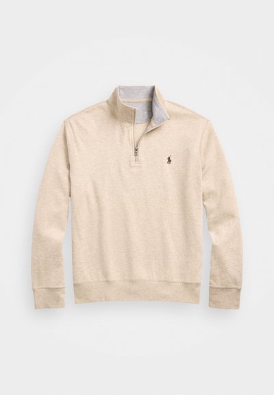 Polo Ralph Lauren LUXURY JERSEY QUARTER-ZIP PULLOVER - Camisola - expedition dune heather