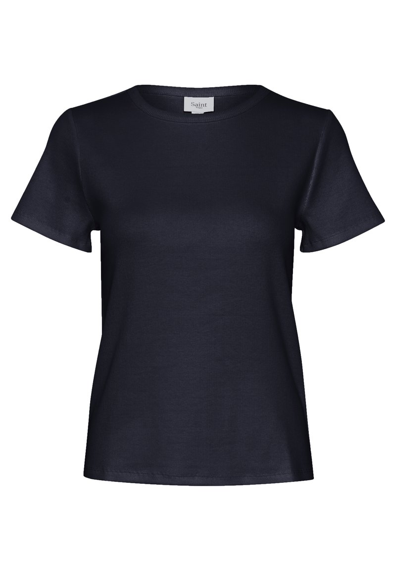Saint Tropez T-shirt basic donkerblauw