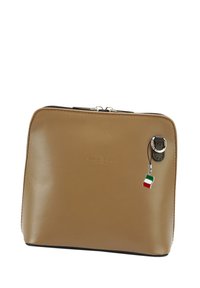 DrachenLeder Umhängetasche - taupe braun