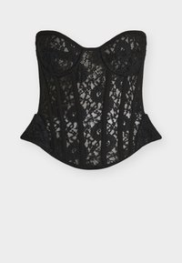 CRISTO STRAPLESS LACE BUSTIER - Débardeur - black