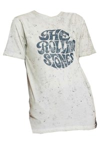 Paradiso Clothing THE ROLLING STONES LOGO DIP DYE - Print T-shirt - white