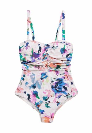 DD WIRED BANDEAU TUMMY CONTROL - Badeanzug - cream floral