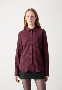 Marc O'Polo CASUAL FIT KENT COLLAR PRINT - Button-down blouse - red black