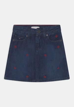 CRITTER SKIRT - Miniszoknya - blue denim
