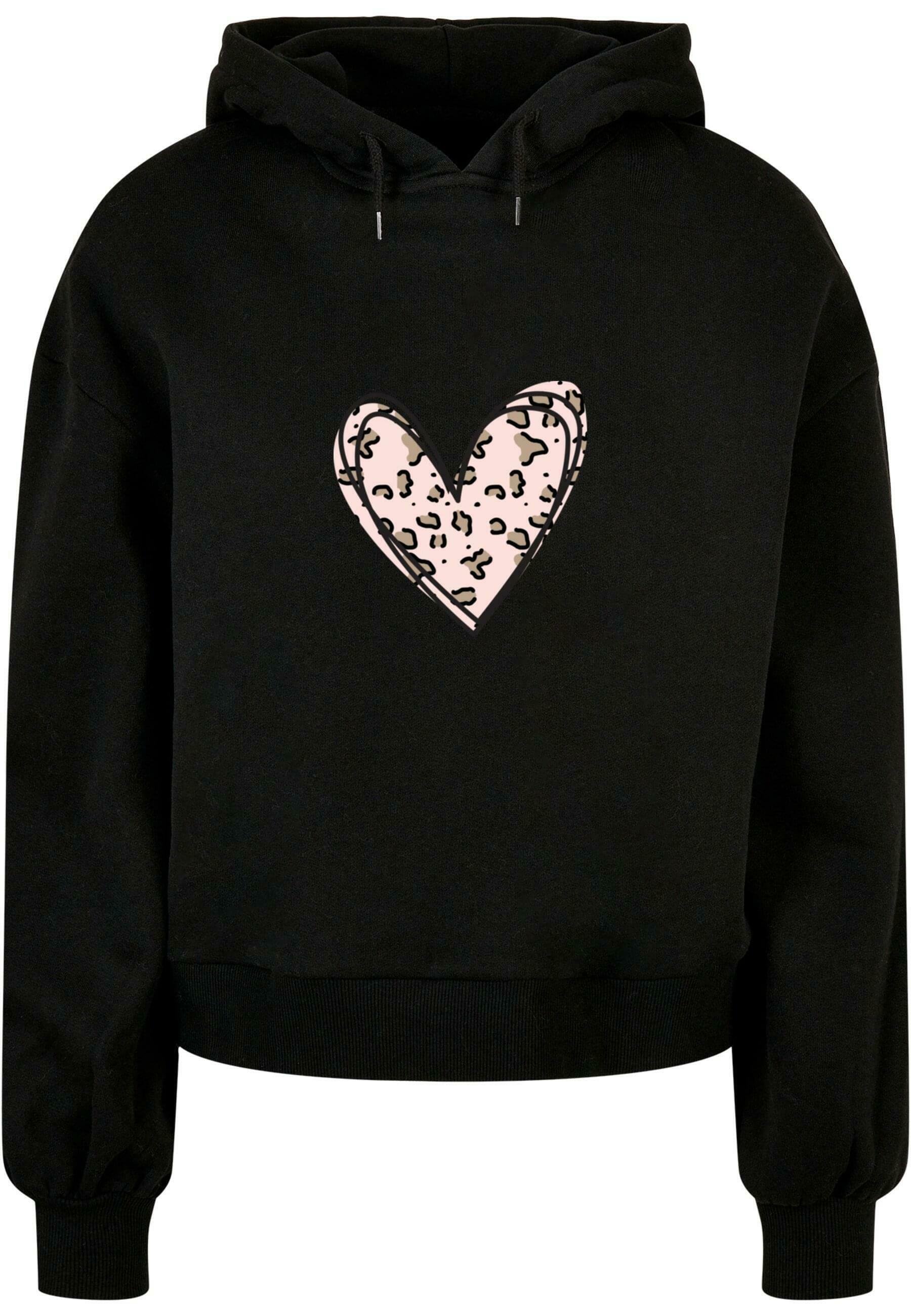 Merchcode VALENTINES DAY LEOPARD HEART - Hoodie - black - Zalando.ie