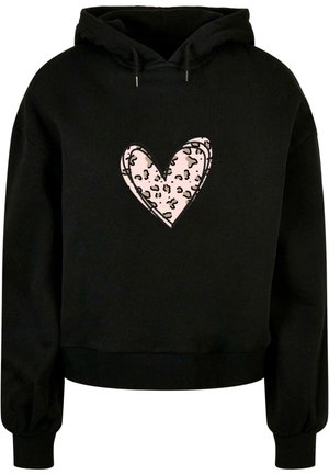 VALENTINES DAY LEOPARD HEART - Sweatshirt - black