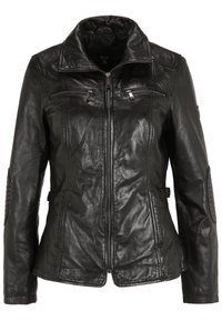 H.I.S MIT STEHKRAGEN - Lederjacke - black