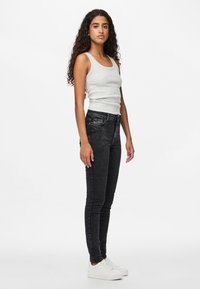 Pieces DANA MW - Jeggings - dark grey denim