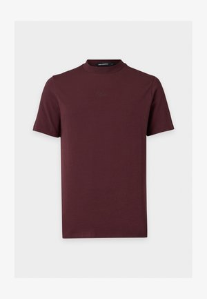 KARL LAGERFELD, CREW NECK - Обикновена тениска - dasrk red