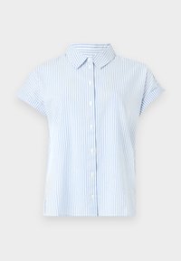 STRIPED SHORTSLEEVE SHIRT - Bluza s gumbima - white/blue