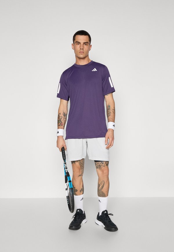 CLUB 3 STRIPES  - Sports T-shirt - aurora plum3