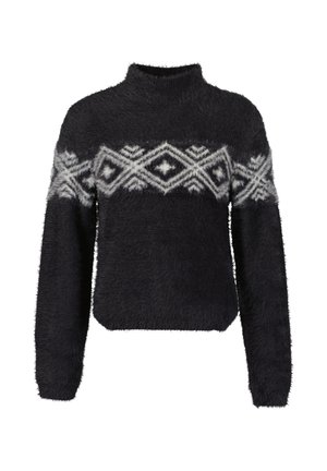 Blue Seven, BLUE SEVEN PULLOVER MIT STEHKRAGEN - Maglione - - schwarz