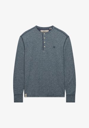 Superdry & Co, SUPERDRY MINI SLUB WAFFLE LONG SLEEVE GRANDAD TOP.. - Langærmet T-shirt - denim blue marl