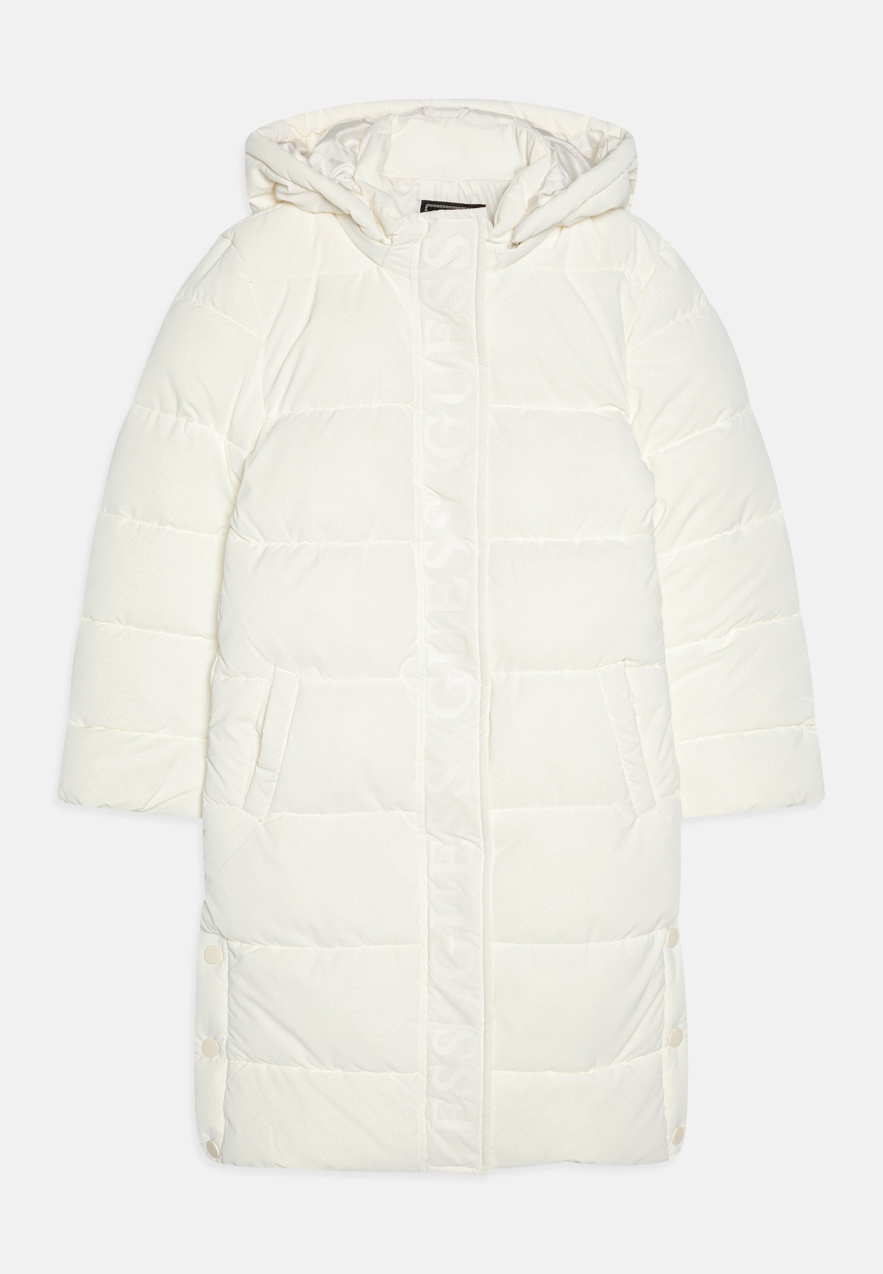 Guess JUNIOR HOODED PADDED ZIP Abrigo de invierno cream white