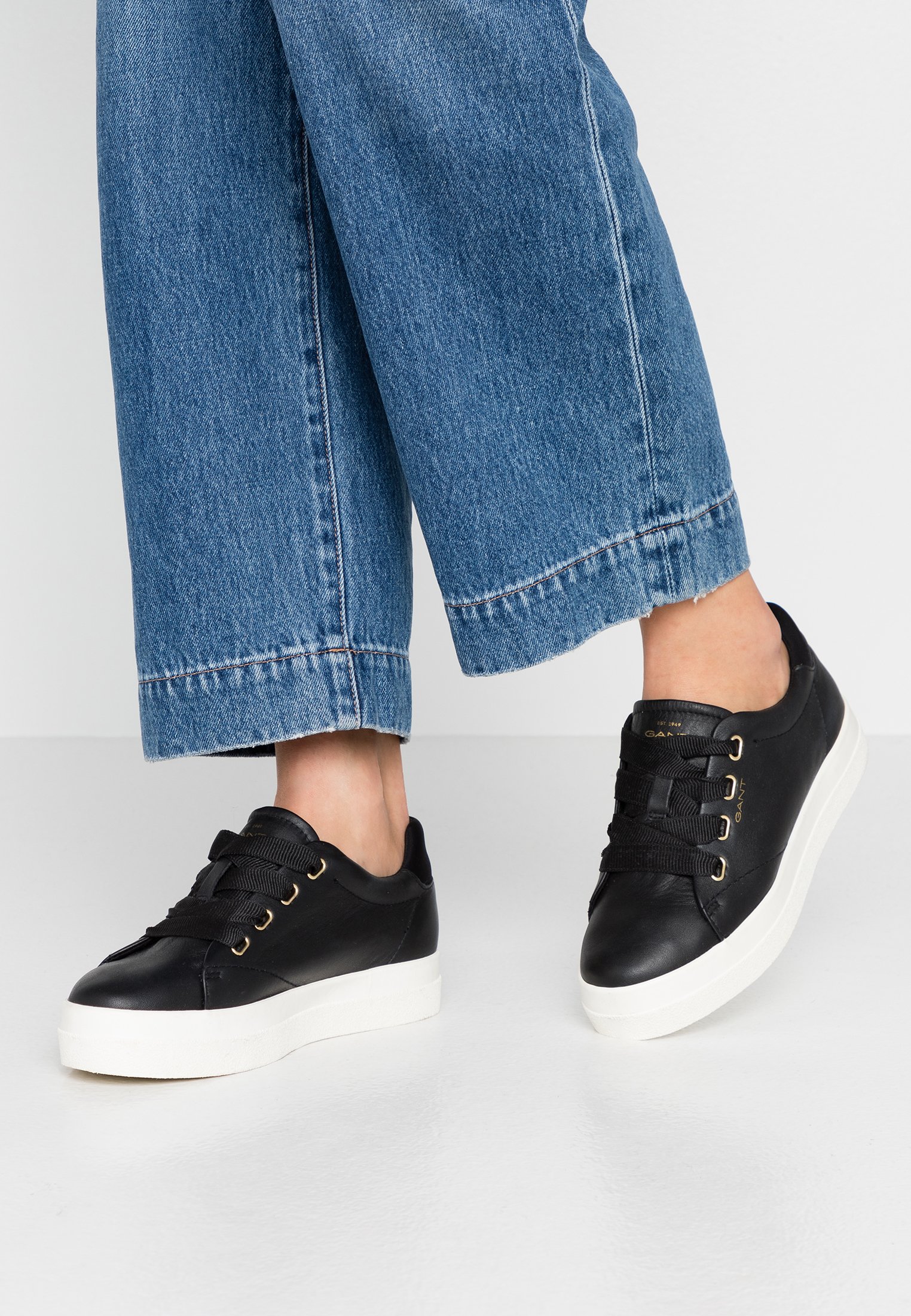 GANT AVONA Joggesko blacksvart Zalando.no Gant Lave Sneakers | Sko til Dame | Lave sneakers på nett