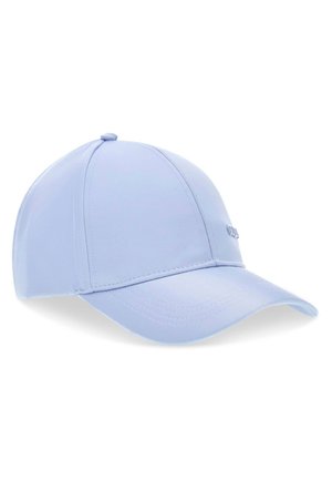 Light blue baseball cap with curved brim and stitched panel design, shown against a white background.