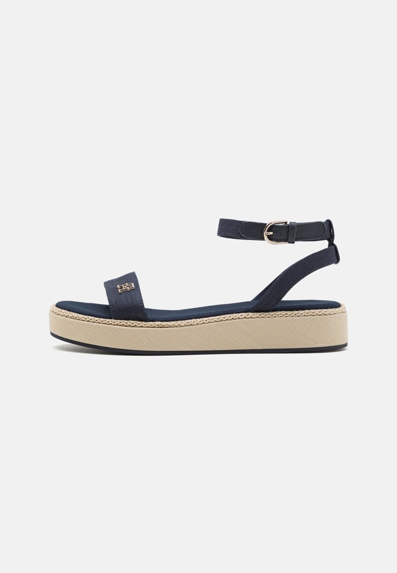 Tommy Hilfiger FLATFORM - Platform sandals - space blue/dark blue - Zalando