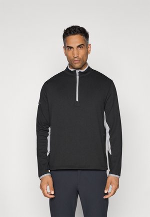 BLOCKED 1/4 ZIP PULLOVER - Ikdienas džemperis - caviar