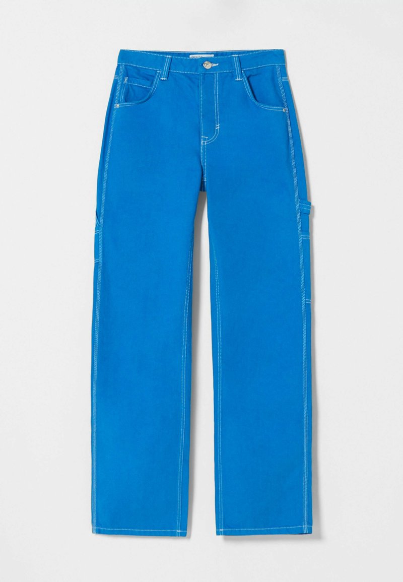 Damen Skinny | Bershka STRAIGHT -CARPENTER TWIL CONTRAST JEANS Flared Jeans blue/blau - LS38831 Damen Skinny | Bershka STRAIGHT -CARPENTER TWIL CONTRAST JEANS Flared Jeans blue/blau - LS38831