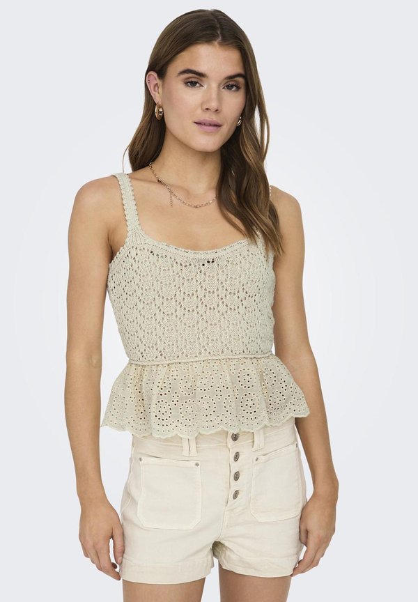 ONLCHRISSIA LIFE SL MIX TOP KNT - Top - ecru3