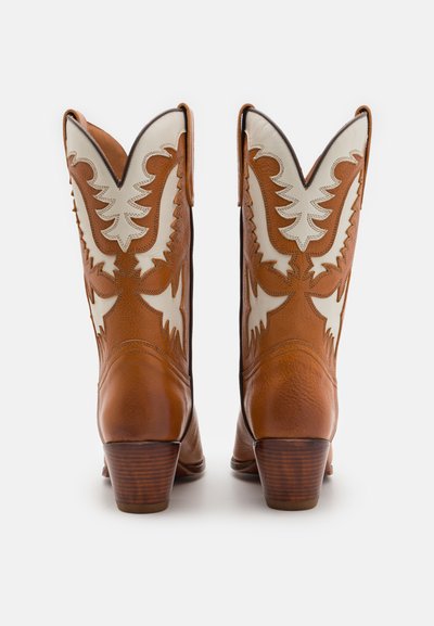 Polo Ralph Lauren LEATHER COWBOY BOOT - Kaubojiški / motociklininko stiliaus batai - cream