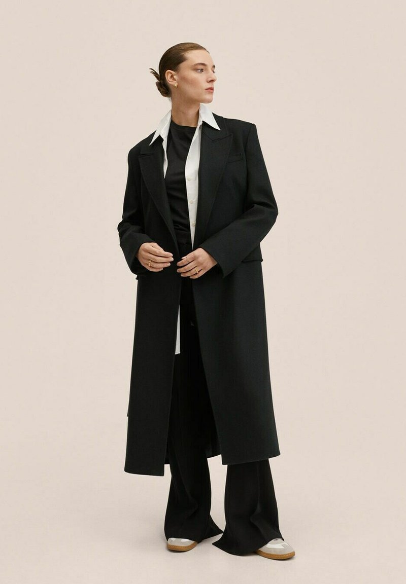 Damen Parkas | Mango Klassischer Mantel schwarz - HQ49392 Damen Parkas | Mango Klassischer Mantel schwarz - HQ49392