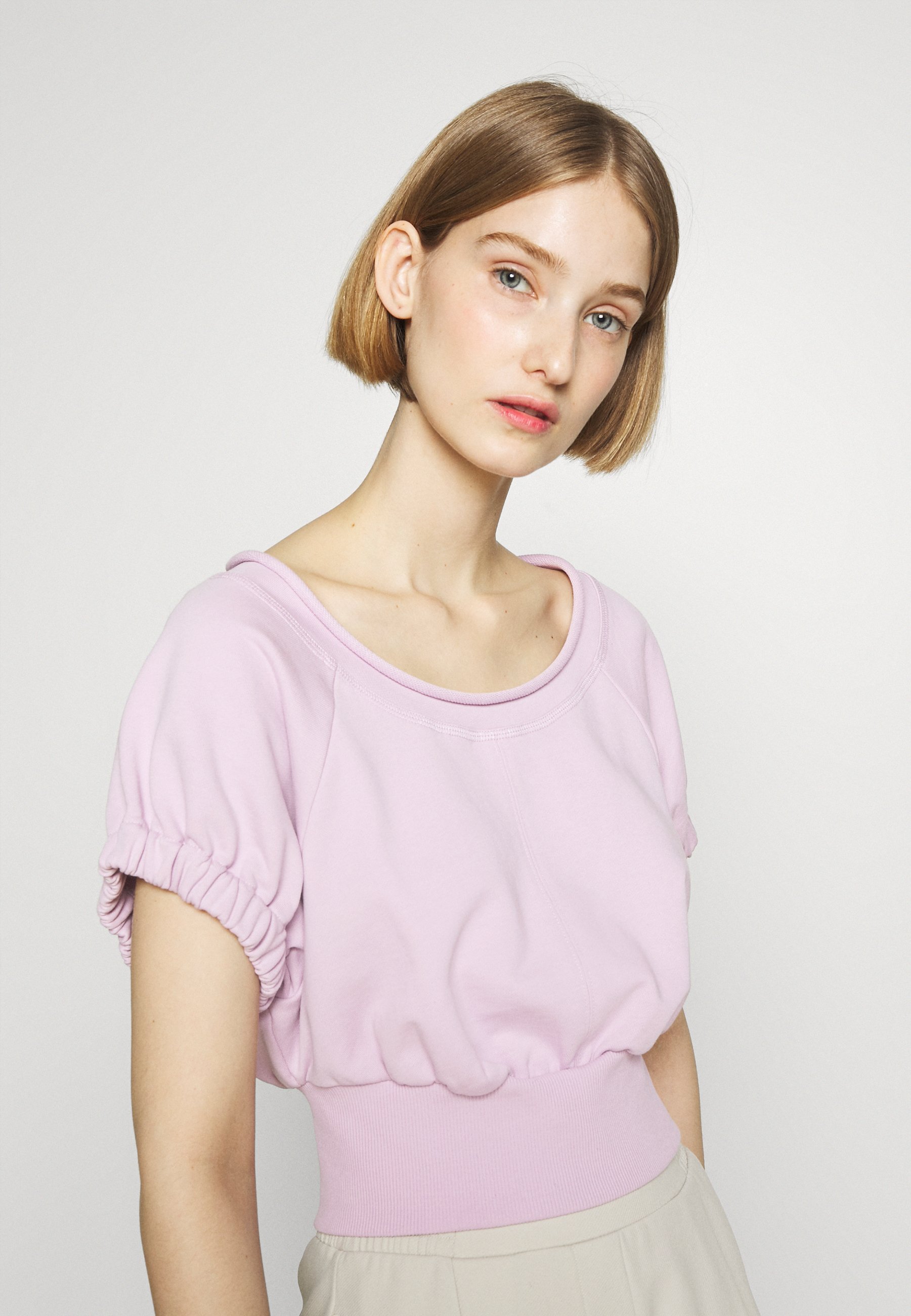 Women SHIRRED BALLERINA NECK FRENCH TERRY - Sweatshirt Women SHIRRED BALLERINA NECK FRENCH TERRY - Sweatshirt