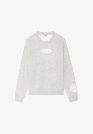 Zadig & Voltaire, ZADIG&VOLTAIRE MIRA PMO MOTOCROSS STRASS - Felpa - grey
