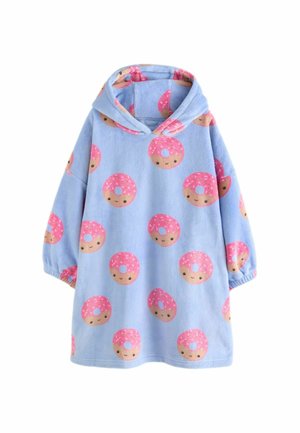 HOODED BLANKET - Halja - blue pink