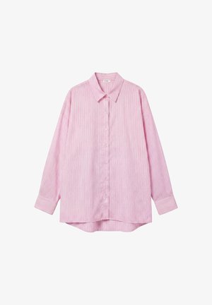 PULL&BEAR, STRIPED OVERSIZE - SHIRT - Chemisier - pink