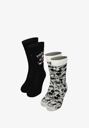 Disney, 2ER PACK DISNEY MICKEY MOUSE SOCKEN SNEAKER STRÜMPFE - Socks - grau schwarz