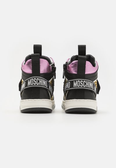 MOSCHINO UNISEX - Sneakers alte - black/gold/white/silver/pink