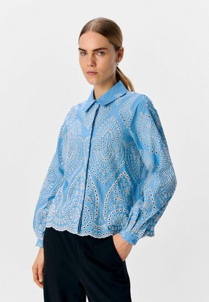 OBJBITTEN - Button-down blouse - cornflower blue