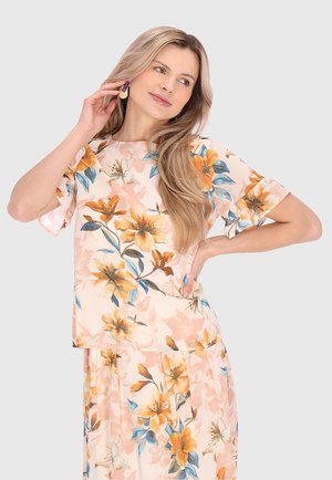 T-shirts print - cream multicolor