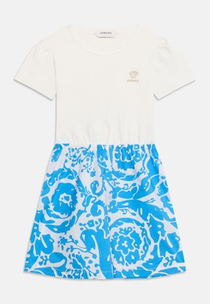 Versace DRESS BAROCCO KIDS MEDUSA - Hverdagskjole - white/azure blue