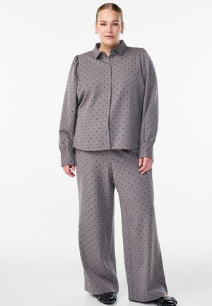 WIDE - HOHER TAILLE - Trousers - cliffside g. w. dot