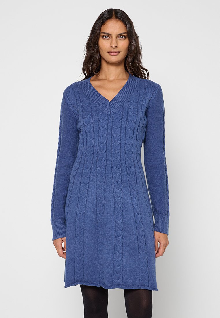 Apart Gebreide jurk blauw Apart Gebreide jurk blauw