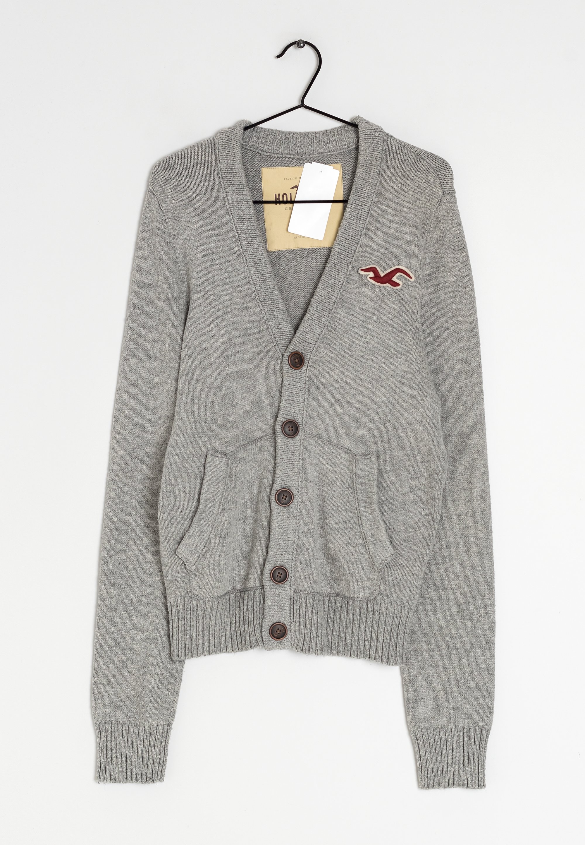 Hollister Strickjacke grey/grau (Pre-owned) Zalando