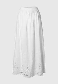BRODERIE ANGLAISE - Maxi sukně - bright white