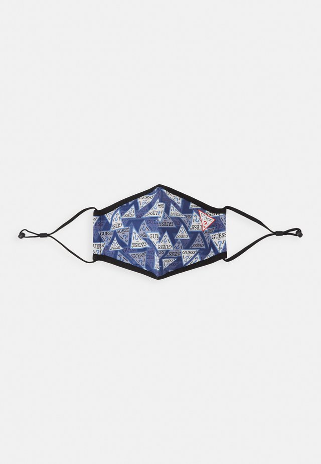 SINGLE FACEMASK UNISEX - Masque en tissu - blue/white